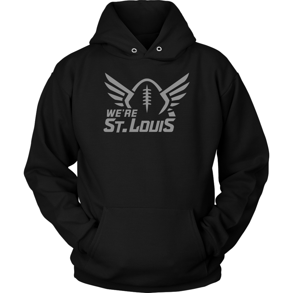 Grey Logo Hoodie – We're St Louis!!!