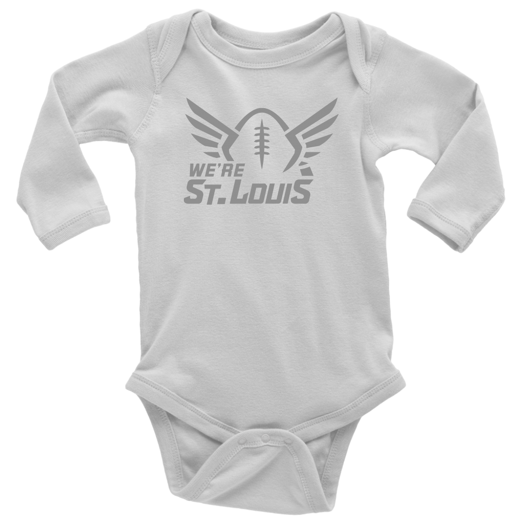  St. Louis Baby Clothes, Onesie, Creeper, Bodysuit (Onesie, 3-6  Months, Heather Gray) - St. Louis Missouri Note: Clothing, Shoes & Jewelry