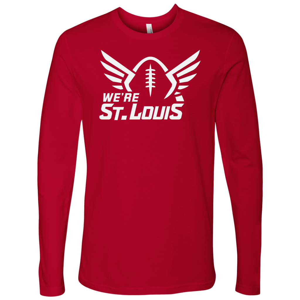 Football Louisiana in Modern Stacked Lettering Long Sleeve T-Shirt